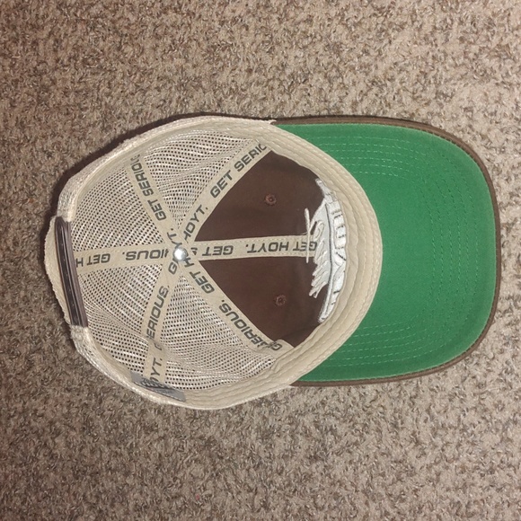 Team Hoyt Archery Embroidered Trucker Mesh Snapback Brown Hat OS - Picture 7 of 10